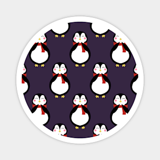 Seamless pattern with cute penguins Magnet